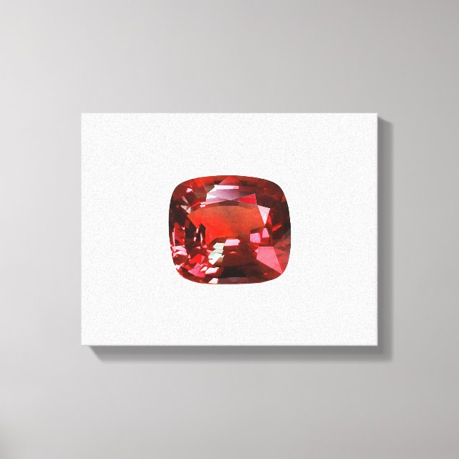 Ruby Gemstone Red Leinwanddruck (Vorderseite)
