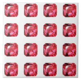 Ruby Gemstone Rujon Birthstone Rot Fliese