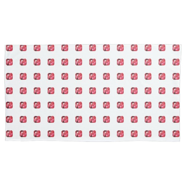 Ruby Gemstone Rujon Birthstone Rot Kissenbezug (Vorderseite-Links)