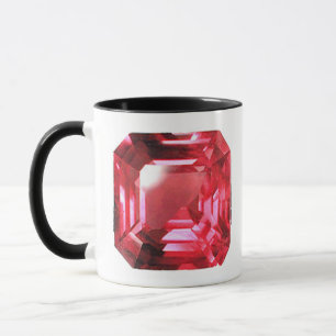 Ruby Gemstone Rujon Birthstone Rot Tasse