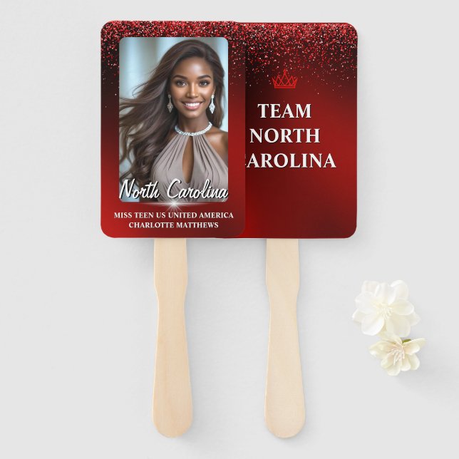 Ruby Glimmer Pageant Wavers 10 Pack Fächer (Vorne und Hinten)