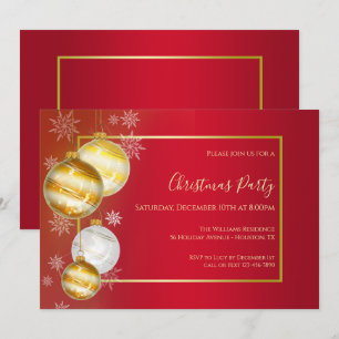 Ruby & Gold Festive Weihnachtsfeier Einladung