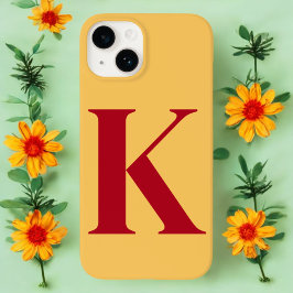 Ruby Gold Initial Personalisiert Monogram Design Case-Mate iPhone 14 Hülle