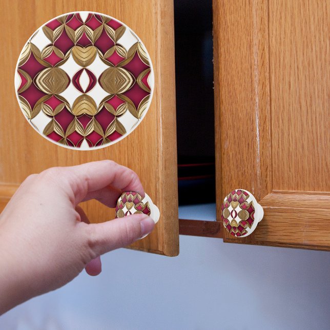 Ruby Gold und White Keramikknauf (Von Creator hochgeladen)