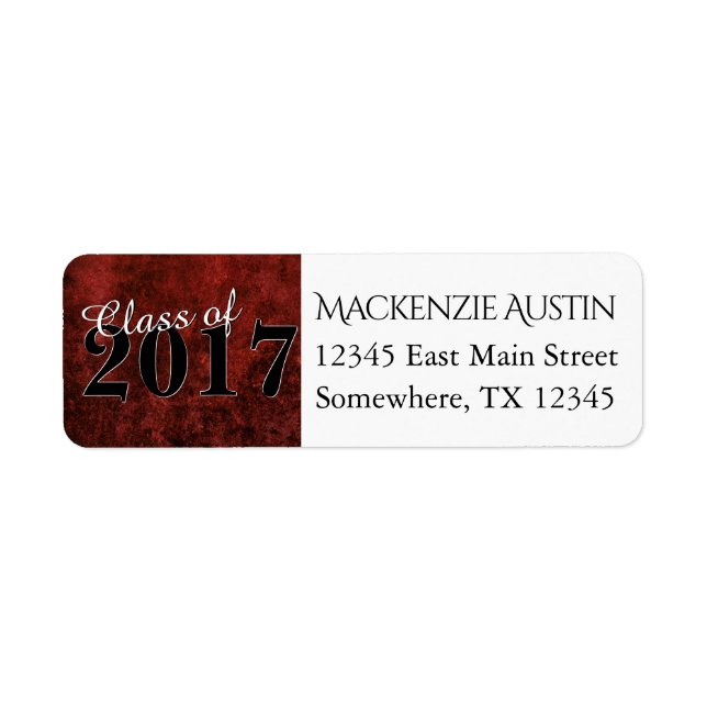 Ruby Grad | Red Garnet Crimson Scarlet Party Theme (Vorne)