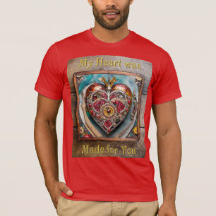Ruby Granatapfel-Herz Steampunk-Serie T-Shirt