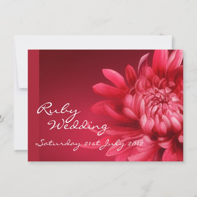 Ruby Hochzeitsfeier laden 40. Einladung (Vorderseite)
