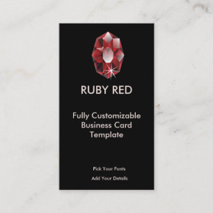 Ruby Jewel - Red Ruby Logo Visitenkarte