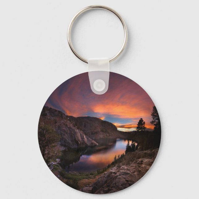 Ruby Lake Sunset - John Muir Trail - Sierra Nevada Schlüsselanhänger (Vorderseite)