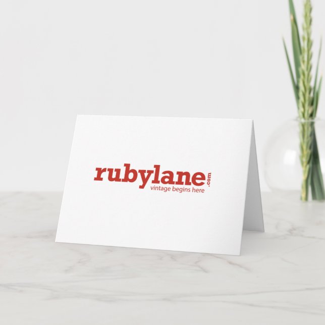 Ruby Lane Danke Karte - 7" x 5" (Vorderseite)