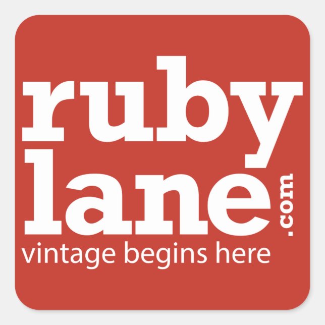 Ruby Lane Farbblockaufkleber Quadratischer Aufkleber (Vorderseite)
