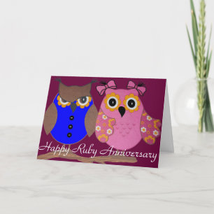 RUBY MARIAGE ANNIVERSAIRE DE LA CARTE DE SALUT