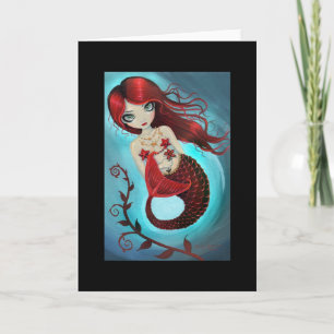 Ruby Mermaid Greeting Card Karte