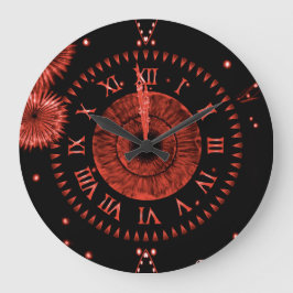 Ruby Midnight Clock Große Wanduhr