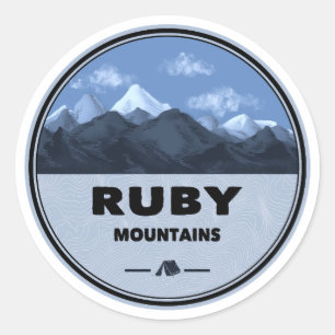 Ruby Mountains Nevada Camping Runder Aufkleber