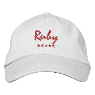 Ruby Name Bestickte Baseballkappe