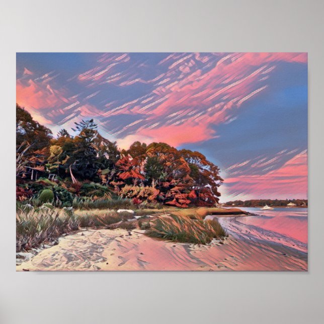 Ruby Ocean Sunset Poster (Vorne)