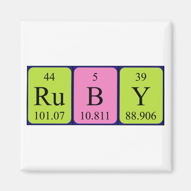 Ruby Periodenmagnet Magnet (Vorne)