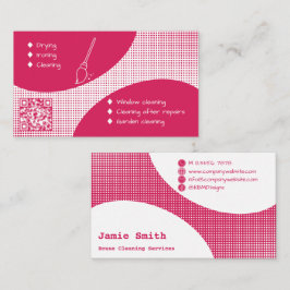 Ruby Pink Classy Reinigungsservice Business Card Visitenkarte