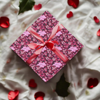 Ruby & Pink Hearts Geschenkpapier