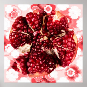 Ruby Pomegranate Fruit Poster