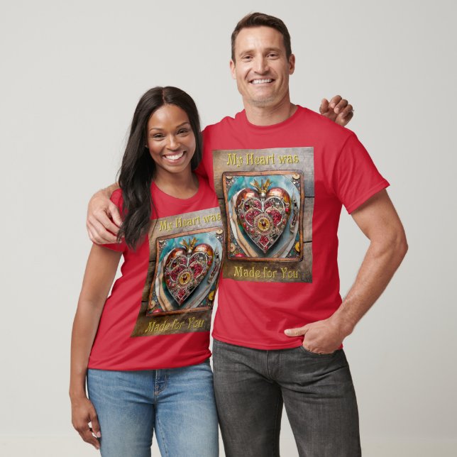 Ruby Pomegranate Heart Steampunk Serie T-Shirt (Unisex)
