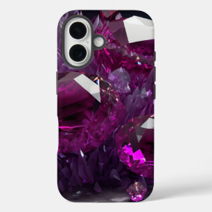 Ruby Radiance Abstrakt Magenta Hot Pink Crystal iPhone 16 Hülle