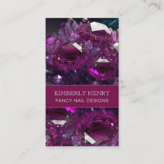 Ruby Radiance Abstrakt Magenta Hot Pink Crystal Visitenkarte