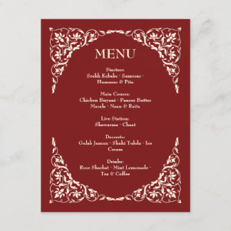 Ruby-Radiance-Tiefrote-und-cremefarbene-Hochzeitsm Begleitkarte