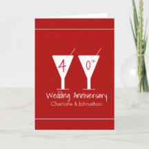 Ruby Red 40 Jahre Hochzeitssaison Cocktail Glas
