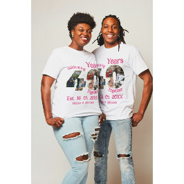 Ruby Red 40th Wedding Anniversary 11 Foto Collage T-Shirt
