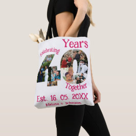 Ruby Red 40th Wedding Anniversary 11 Foto Collage Tasche