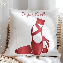 Ruby Red Ballet Slippers w Name Dance Kissen