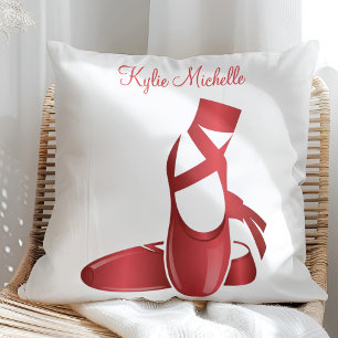 Ruby Red Ballet Slippers w Name Dance Kissen