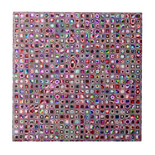 Ruby Red 'Bijoux' Textured Mosaic Tiles Pattern Fliese