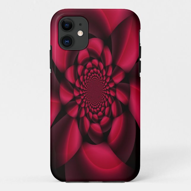 Ruby Red Black Petal Case-Mate iPhone Hülle (Rückseite)