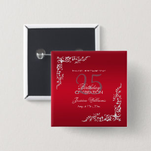 Ruby Red Decoration 25. Geburtstag Button