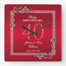Ruby Red Gems & Glitzer Ruby 40TH Wedding