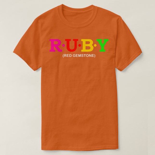 Ruby Red Gemstone 1 T-Shirt (Design vorne)