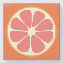Ruby Red Grapefruit Juicy Sweet Citrus Fruit Slice Steinuntersetzer
