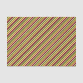 Ruby Red, Green Olive, Gold gestreift Seidenpapier