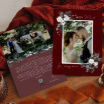 Ruby Red Greenery Vintag Merry Verheiratet Portrai Feiertagskarte<br><div class="desc">Herzlich willkommen in unserem bezaubernden Ruby Red Greenery Vintag Merry Verheiratet Portrait Holiday Card Design, wo Vintager Charme und moderne Eleganz aufeinander treffen. Dieses Design besticht durch eine faszinierende Aquarellenpflanze und eine subtil elegante Kalligraphie mit einfacher Typografie, die das Wesen traditioneller Gemütlichkeit und rustikaler Hütte einnimmt. Mit einer Touch von...</div>