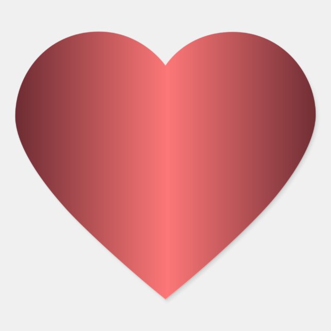 Ruby Red Heart Sticker (Vorderseite)