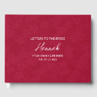 Ruby Red Letters to Bride Keepake Notebook