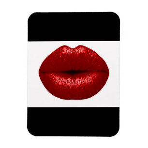RUBY RED LIPSTICK MAKEUP SCHÖNHEIT FASHION SALON  MAGNET