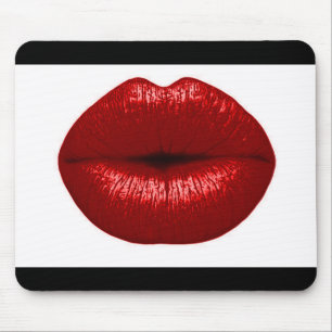 RUBY RED LIPSTICK MAKEUP SCHÖNHEIT FASHION SALON  MOUSEPAD