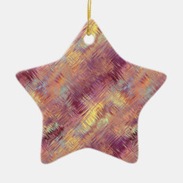 Ruby Red Liquid Pattern Keramik Ornament