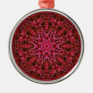 Ruby Red Metallic Ornament Aus Metall