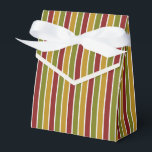 Ruby Red, Olive Green, Gold gestreift Geschenkschachtel<br><div class="desc">Ruby Rot,  Olivgrün und goldgestreifter Greifkasten mit Krawatte. Perfekt für alle Geschenkthemen; einfach/minimalistisch bis maximalistisch,  je nach zusätzlichen Verzierungen.</div>