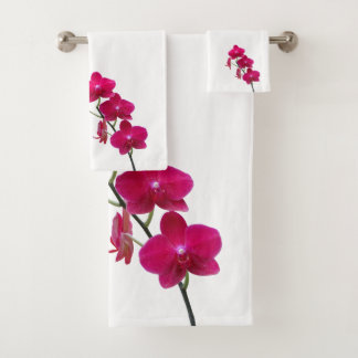 Ruby Red Orchids Badetücher Badhandtuch Set